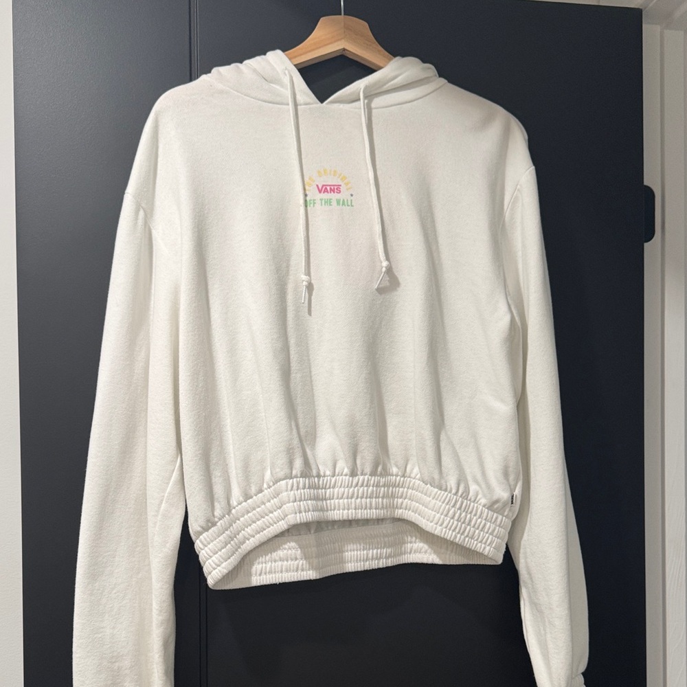 Vans Women's Off-White Hoodie with Logo